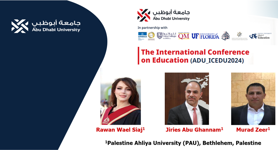 Palestine Ahliya University Wins the Best Research Paper Award at the International Conference on Education at Abu Dhabi University